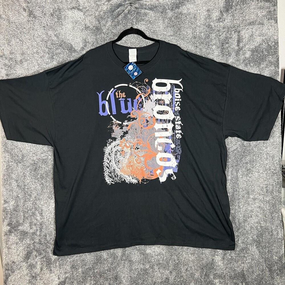 Boise State Broncos Shirt Mens 5XL Black NCAA Football Gildan Ultra Cotton Tee